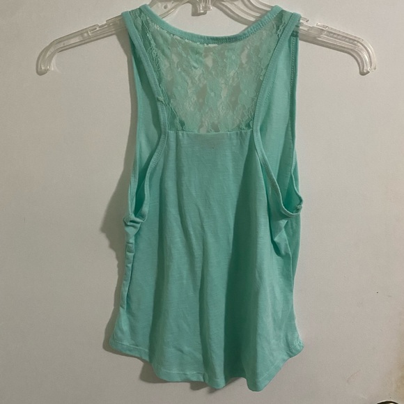 Bobbie Brooks Ladies medium tank lace accent on back mint green - Picture 3 of 3